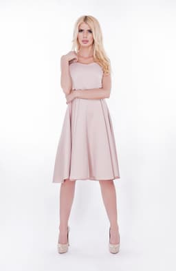 Rochie eleganta roz prafuit 2