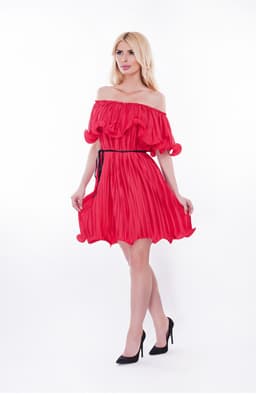 Rochie rosie eleganta Katy 5