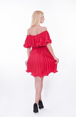 Rochie rosie eleganta Katy 4