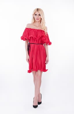 Rochie rosie eleganta Katy 3