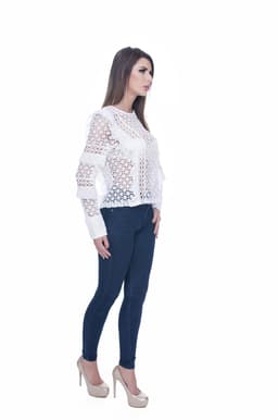 Bluza crosetata alba 4