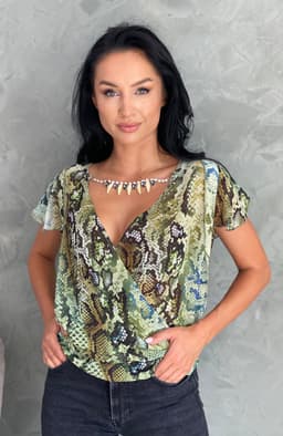 Bluza dama din voal cu imprimeu 2