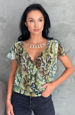 Bluza dama din voal cu imprimeu 4