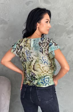 Bluza dama din voal cu imprimeu 5