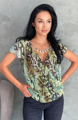 Bluza dama din voal cu imprimeu 3