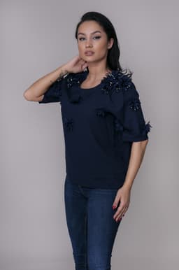 Bluza dama eleganta cu aplicatii 1