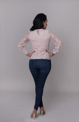 Bluza dama eleganta roz prafuit 5