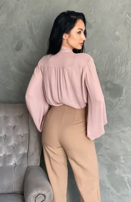 Camasa dama eleganta roz pudrat 4