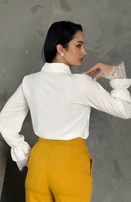 Camasa dama alba cu dantela 5