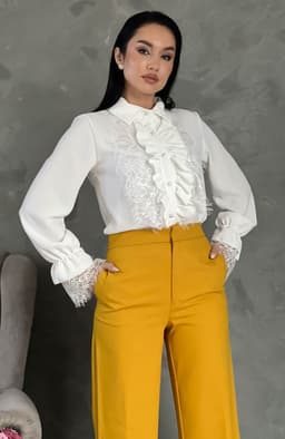 Camasa dama alba cu dantela 2