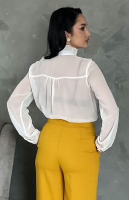 Camasa dama alba cu volane 5