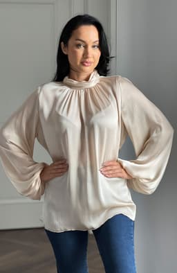 Camasa dama eleganta bej 5