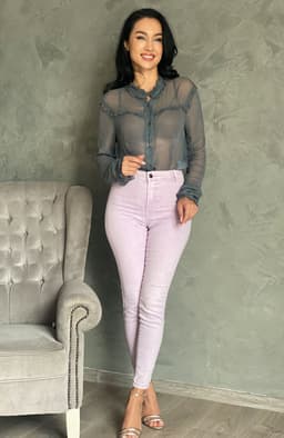 Camasa dama eleganta gri din voal 2