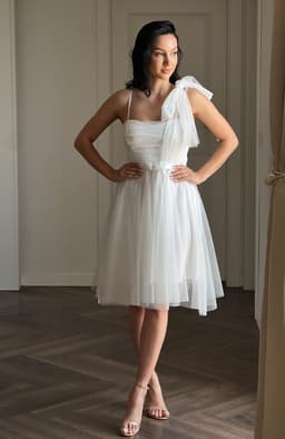 Rochie alba de cununie din tulle 2