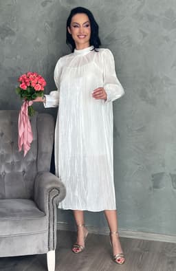 Rochie alba vaporoasa pentru cununie 4