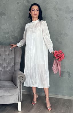 Rochie alba vaporoasa pentru cununie 5