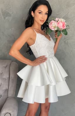 Rochie baby doll alba 4