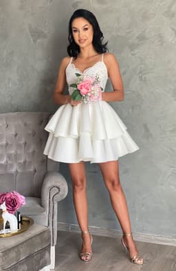 Rochie baby doll alba 2