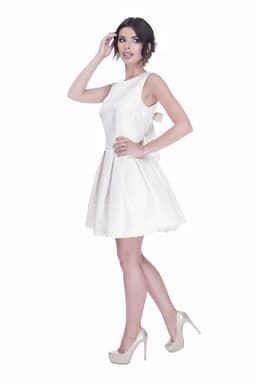 Rochie baby doll auriu sidef 3