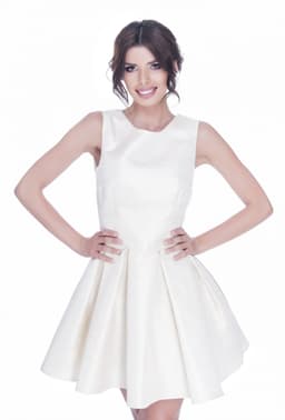 Rochie baby doll auriu sidef 2