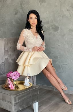 Rochie baby doll cu dantela 5