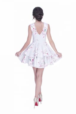 Rochie baby doll cu flori 3