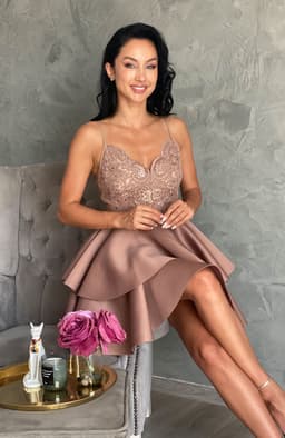 Rochie baby doll eleganta cu bretele 5