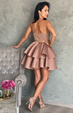 Rochie baby doll eleganta cu bretele 4