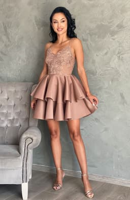 Rochie baby doll eleganta cu bretele 2