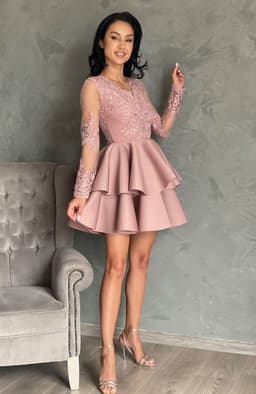 Rochie baby doll eleganta cu dantela 1