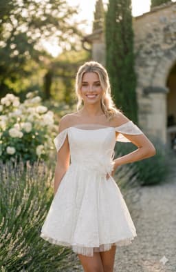 Rochie cununie alba cu umerii goi 4