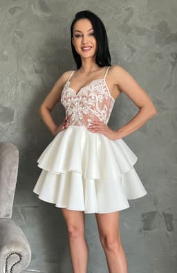 Rochie cununie civila babydoll 3