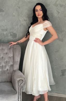 Rochie cununie civila din organza 6