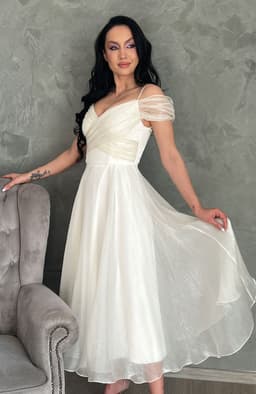 Rochie cununie civila din organza 2