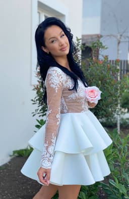 Rochie cununie civila eleganta cu dantela 6