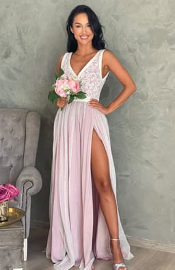 Rochie cununie civila lunga cu dantela 6