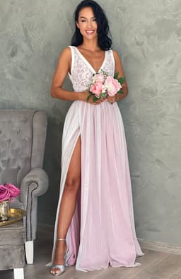 Rochie cununie civila lunga cu dantela 1