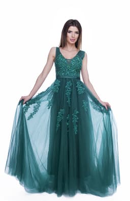 Rochie dantela verde 3