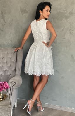 Rochie de cununie alba baby doll 4