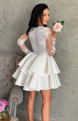 Rochie de cununie alba cu dantela 4
