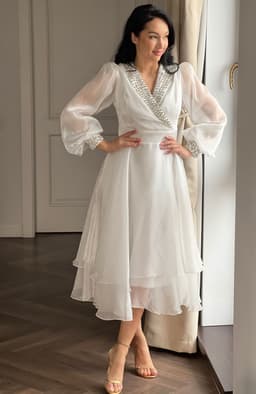 Rochie de cununie alba cu decolteu 1