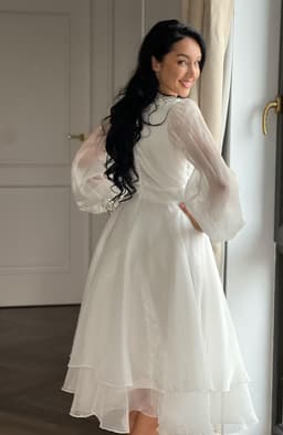 Rochie de cununie alba cu decolteu 6