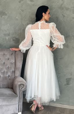 Rochie de cununie alba din tulle 4