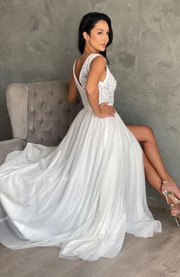 Rochie de cununie lunga alba 7