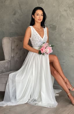Rochie de cununie lunga alba 6