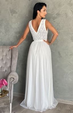 Rochie de cununie lunga alba 5