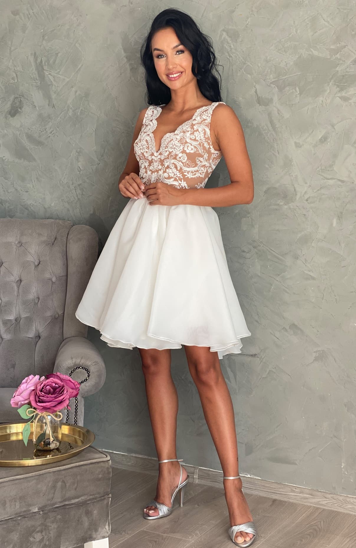 Rochie de cununie midi