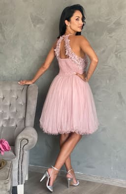 Rochie de ocazie baby doll mov 4