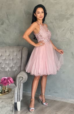 Rochie de ocazie baby doll mov 3