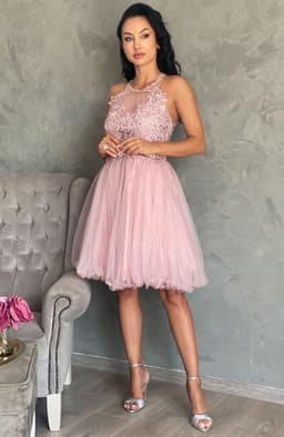 Rochie de ocazie baby doll mov 1